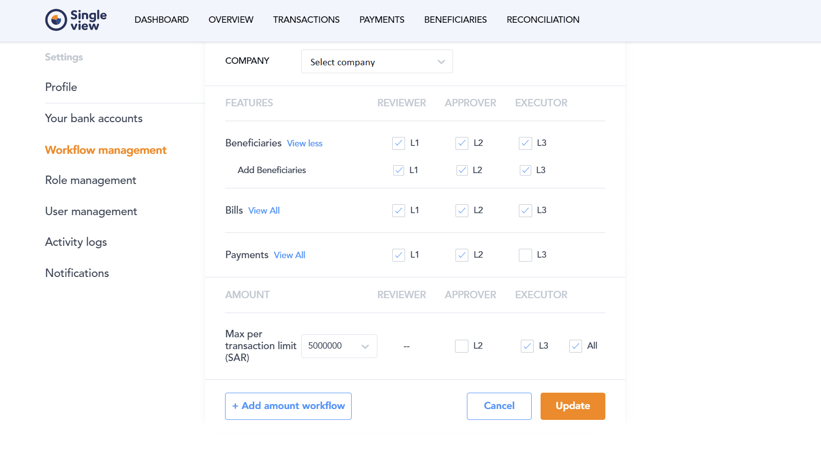 Image represents Workflow Management section under settings